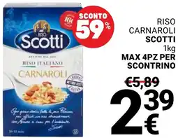 Supermercati Gulliver Riso carnaroli SCOTTI offerta