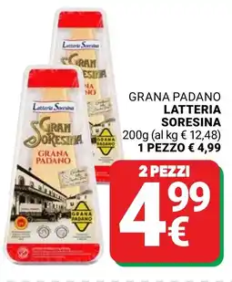 Supermercati Gulliver Grana padano latteria soresina offerta