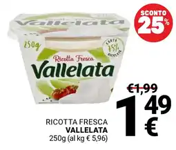 Supermercati Gulliver Ricotta fresca VALLELATA offerta
