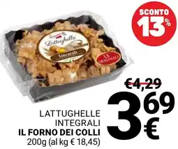 Supermercati Gulliver Lattughelle integrali IL FORNO DEI COLLI offerta