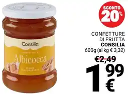 Supermercati Gulliver Confetture di frutta CONSILIA offerta