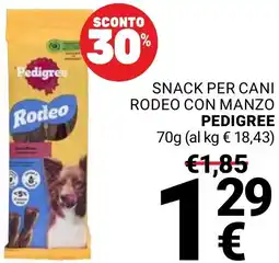 Supermercati Gulliver Snack per cani rodeo con manzo PEDIGREE offerta
