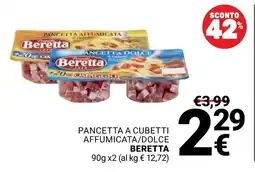 Supermercati Gulliver Pancetta a cubetti affumicata/dolce BERETTA offerta