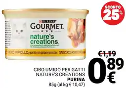 Supermercati Gulliver Cibo umido per gatti nature's creations PURINA offerta