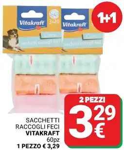 Supermercati Gulliver Sacchetti raccogli feci VITAKRAFT offerta