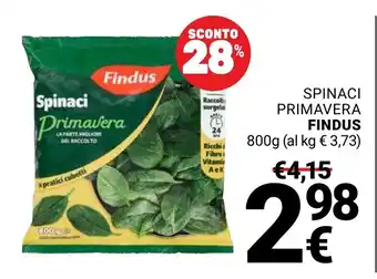 Supermercati Gulliver Spinaci primavera FINDUS offerta