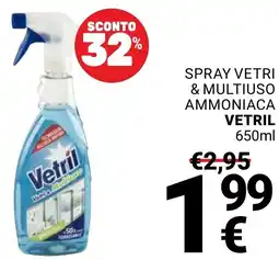 Supermercati Gulliver Spray vetri & multiuso ammoniaca VETRIL offerta