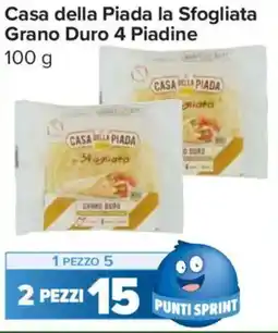 Carrefour Market Casa della Piada la Sfogliata Grano Duro 4 Piadine offerta