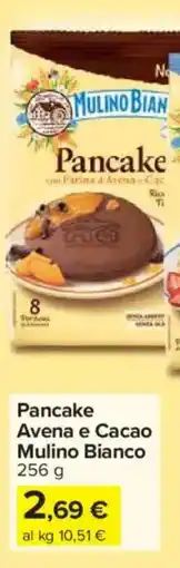 Carrefour Market Pancake Avena e Cacao Mulino Bianco offerta