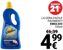 Supermercati Gulliver La cera facile pavimenti EMULSIO offerta