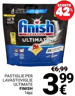Supermercati Gulliver Pastiglie per lavastoviglie ultimate FINISH offerta