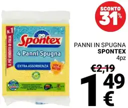 Supermercati Gulliver Panni in spugna SPONTEX offerta