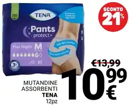 Supermercati Gulliver Mutandine assorbenti TENA offerta