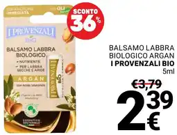 Supermercati Gulliver Balsamo labbra biologico argan I PROVENZALI BIO offerta