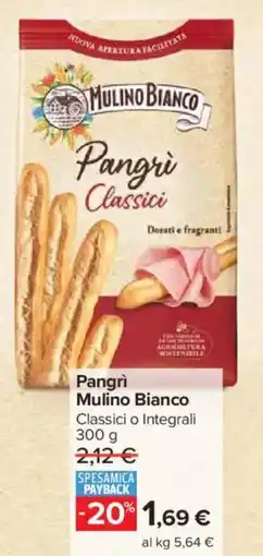 Carrefour Market Pangrì Mulino Bianco Classici o Integrali offerta