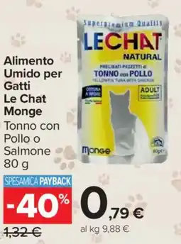 Carrefour Market Alimento Umido per Gatti Le Chat Monge offerta