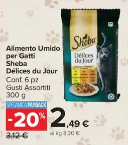 Carrefour Market Alimento Umido per Gatti Sheba Délices du Jour offerta