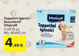 Carrefour Market Tappetini Igienici Assorbenti Vitakraft offerta
