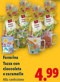 Lidl Favorina Tazza con cioccolata e caramelle offerta