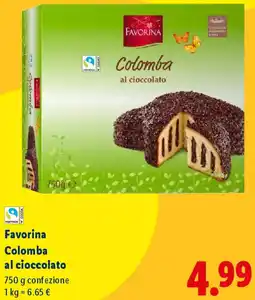 Lidl Favorina Colomba al cioccolato offerta