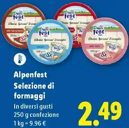 Lidl Alpenfest Selezione di formaggi offerta