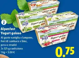 Lidl Alpenfest Yogurt golose offerta