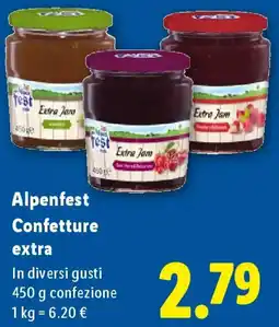 Lidl Alpenfest Confetture extra offerta