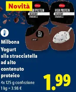 Lidl Milbona Yogurt alla stracciatella ad alto contenuto proteico offerta