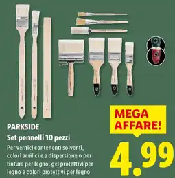 Lidl PARKSIDE Set pennelli 10 pezzi offerta
