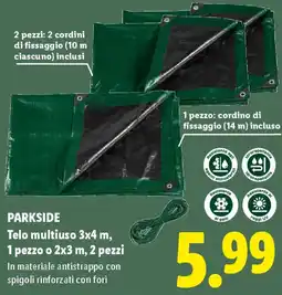 Lidl PARKSIDE Telo multiuso 3x4 m, 1 pezzo o 2x3 m, 2 pezzi offerta