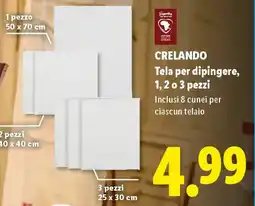Lidl CRELANDO Tela per dipingere, 1, 2 o 3 pezzi offerta