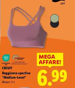 Lidl CRIVIT Reggiseno sportivo "Medium-Level" offerta