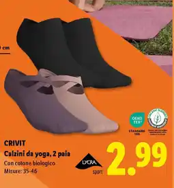 Lidl CRIVIT Calzini da yoga, 2 paia offerta