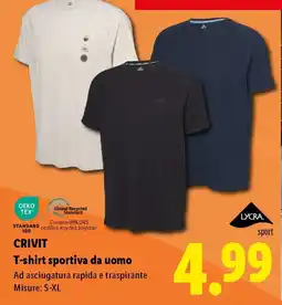 Lidl CRIVIT T-shirt sportiva da uomo offerta