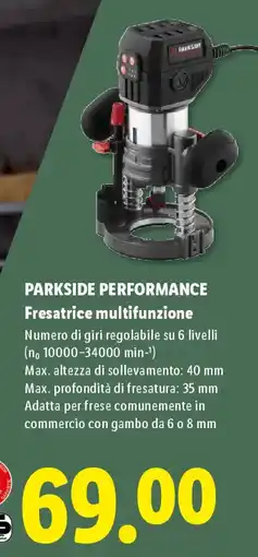 Lidl PARKSIDE PERFORMANCE Fresatrice multifunzione offerta
