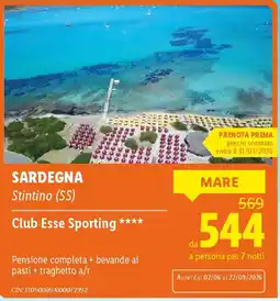 Lidl SARDEGNA Club Esse Sporting offerta