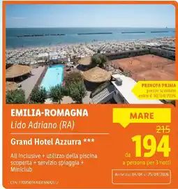 Lidl EMILIA-ROMAGNA Grand Hotel Azzurra offerta