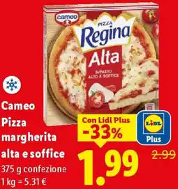 Lidl Cameo Pizza margherita alta e soffice offerta