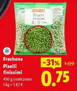 Lidl Freshona Piselli finissimi offerta
