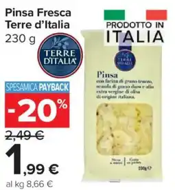 Carrefour Market Pinsa Fresca Terre d'Italia offerta