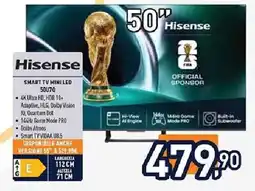 Unieuro Hisense SMART TV MINI LED 50U70 offerta