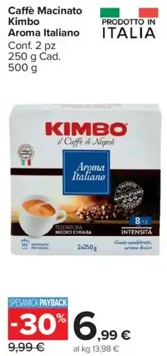 Carrefour Market Caffè Macinato Kimbo Aroma Italiano offerta