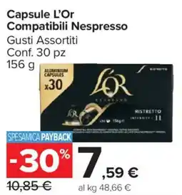Carrefour Market Capsule L'Or Compatibili Nespresso offerta