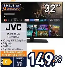 Unieuro JVC SMART TV LED LT32VRH3451 offerta