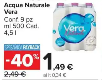 Carrefour Market Acqua Naturale Vera offerta
