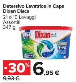 Carrefour Market Detersivo Lavatrice in Caps Dixan Discs offerta