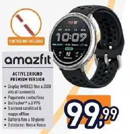 Unieuro Amazfit active 2 round premium version offerta