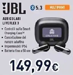 Unieuro JBL Auricolari live flex 3 offerta