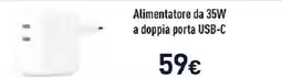 Unieuro Alimentatore da 35W a doppia porta usb-c offerta