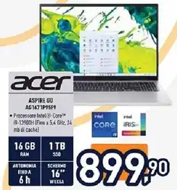 Unieuro acer ASPIRE GO AG1671P95F9 offerta